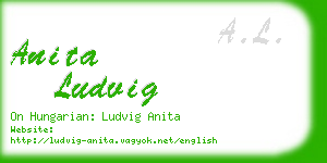 anita ludvig business card